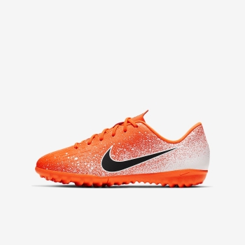 Nike Jr. Vapor 12 Academy TF - Fodboldstøvler - Rød/Hvide/Sort | DK-88747
